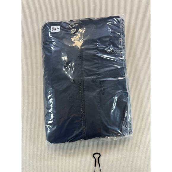 Columbia Jacket Mens Large Black Omni-Tech Waterproof Hooded Rain Coat Shell - Picture 12 of 12